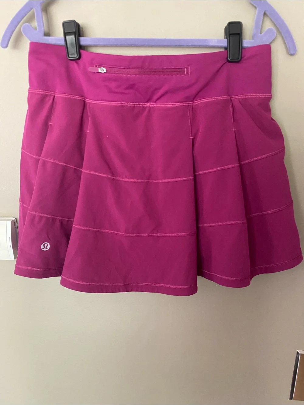 LULULEMON Pace Rival Mid-Rise Deep Fuchsia Pink Skirt Skort Size 6